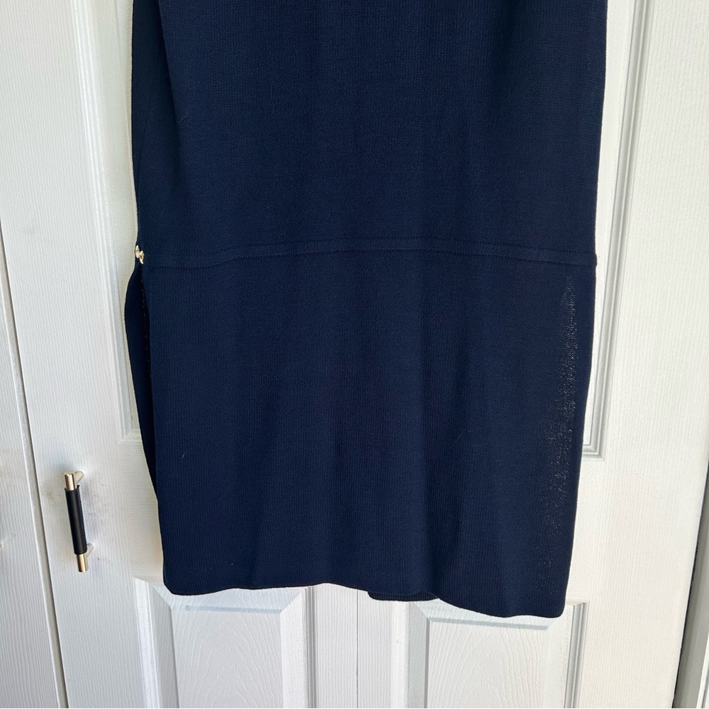 ST JOHN Sport Navy Blue Santana Knit Maxi Skirt - Picture 4 of 5